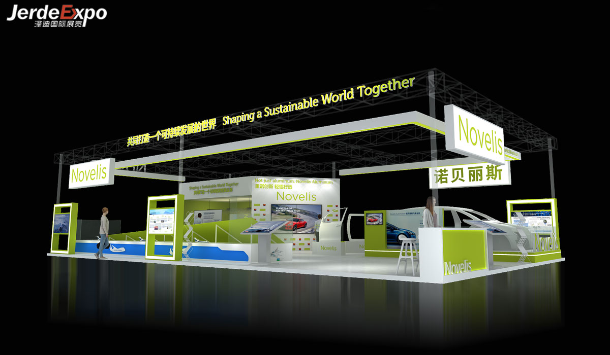 160㎡汽車輕量化展位設計圖